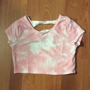 Girls size 7/8 pink crop top